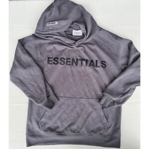 Essentials Fear of God Charcoal Gray Hoodie - Size Small
